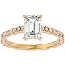 2 Carat Emerald Cut Diamond Engagement Ring In 14 Karat Yellow Gold Image-1