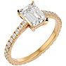 2 Carat Emerald Cut Diamond Engagement Ring In 14 Karat Yellow Gold Image-2
