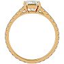 2 Carat Emerald Cut Diamond Engagement Ring In 14 Karat Yellow Gold Image-3