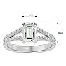 2 Carat Emerald Cut Diamond Engagement Ring In 14 Karat White Gold Image-5