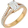 2 Carat Emerald Cut Diamond Engagement Ring In 14 Karat Yellow Gold Image-2