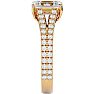 2 Carat Emerald Cut Diamond Engagement Ring In 14 Karat Yellow Gold Image-4