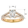 2 Carat Emerald Cut Diamond Engagement Ring In 14 Karat Yellow Gold Image-5