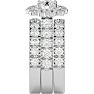 4 1/4 Carat Round Shape Diamond Bridal Set With Two Bands In 14 Karat White Gold Image-5