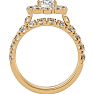 4 1/4 Carat Round Shape Diamond Bridal Set With Two Bands In 14 Karat Yellow Gold Image-3