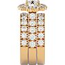 4 1/4 Carat Round Shape Diamond Bridal Set With Two Bands In 14 Karat Yellow Gold Image-4