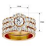 4 1/4 Carat Round Shape Diamond Bridal Set With Two Bands In 14 Karat Yellow Gold Image-5