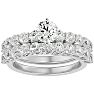 2 1/2 Carat Round Shape Diamond Bridal Set In 14 Karat White Gold Image-1