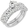 2 1/2 Carat Round Shape Diamond Bridal Set In 14 Karat White Gold Image-2