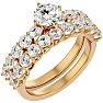 2 1/2 Carat Round Shape Diamond Bridal Set In 14 Karat Yellow Gold Image-2