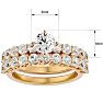 2 1/2 Carat Round Shape Diamond Bridal Set In 14 Karat Yellow Gold Image-5