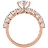2 1/2 Carat Round Shape Diamond Bridal Set In 14 Karat Rose Gold Image-3
