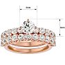 2 1/2 Carat Round Shape Diamond Bridal Set In 14 Karat Rose Gold Image-5