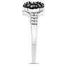 0.61 Carat Black and White Diamond Cocktail Ring In Sterling Silver Image-4