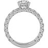 3 1/2 Carat Round Diamond Bridal Set In 14 Karat White Gold Image-4