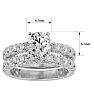 3 1/2 Carat Round Diamond Bridal Set In 14 Karat White Gold Image-6