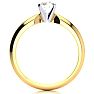 Round Engagement Rings, 1/2 Carat Round Diamond Engagement Ring Crafted In 14K Yellow Gold Image-2