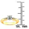 Round Engagement Rings, 1/2 Carat Round Diamond Engagement Ring Crafted In 14K Yellow Gold Image-4