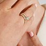 3 1/2 Carat Round Diamond Bridal Set In 14 Karat Yellow Gold Image-3