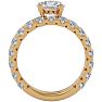 3 1/2 Carat Round Diamond Bridal Set In 14 Karat Yellow Gold Image-4