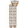 3 1/2 Carat Round Diamond Bridal Set In 14 Karat Yellow Gold Image-5