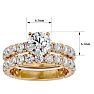 3 1/2 Carat Round Diamond Bridal Set In 14 Karat Yellow Gold Image-6
