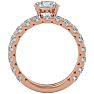 3 1/2 Carat Round Diamond Bridal Set In 14 Karat Rose Gold Image-3
