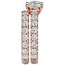3 1/2 Carat Round Diamond Bridal Set In 14 Karat Rose Gold Image-4