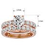 3 1/2 Carat Round Diamond Bridal Set In 14 Karat Rose Gold Image-5