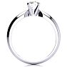 Round Engagement Rings, 1/2 Carat Round Diamond Engagement Ring Crafted In 14K White Gold Image-2