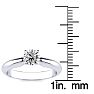 Round Engagement Rings, 1/2 Carat Round Diamond Engagement Ring Crafted In 14K White Gold Image-4