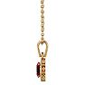 1 1/3 Carat Oval Shape Ruby and Diamond Necklace In 14 Karat Yellow Gold, 18 Inches Image-3