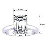 2 Carat GIA Certified Emerald Cut Diamond Solitaire Ring In Platinum Image-5