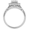 1 1/4 Carat Princess Shape Diamond Bridal Set In 14 Karat White Gold Image-3