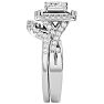 1 1/4 Carat Princess Shape Diamond Bridal Set In 14 Karat White Gold Image-4