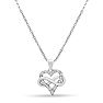 10 Diamond Natural Rose Cut Diamond Infinity Heart Necklace With Free Chain, 18 Inches. Brand New & Very Cute! Image-2