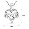 10 Diamond Natural Rose Cut Diamond Infinity Heart Necklace With Free Chain, 18 Inches. Brand New & Very Cute! Image-5