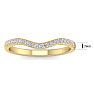 Moissanite Engagement Ring; 1/4 Carat Moissanite Matching Wedding Band Ring in 14 Karat Yellow Gold Image-5