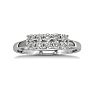 Estate Jewelry .05ct Two Row Diamond Ring in Sterling Silver - 10 Diamonds! Size 7 Image-1