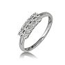 Estate Jewelry .05ct Two Row Diamond Ring in Sterling Silver - 10 Diamonds! Size 7 Image-2