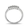 Estate Jewelry .05ct Two Row Diamond Ring in Sterling Silver - 10 Diamonds! Size 7 Image-3