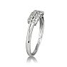 Estate Jewelry .05ct Two Row Diamond Ring in Sterling Silver - 10 Diamonds! Size 7 Image-4