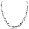 1/4 Carat Diamond Collar Necklace In Platinum Overlay, 16 Inches.  One Time Closeout Deal! Image-1