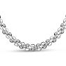 1/4 Carat Diamond Collar Necklace In Platinum Overlay, 16 Inches.  One Time Closeout Deal! Image-2