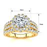 2 Carat Round Halo Diamond Engagement Ring in 14 Karat Yellow Gold. Fabulous For the Money!
 Image-5