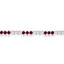Ruby Bracelet; Ruby Tennis Bracelet; 5 Carat Ruby and Diamond Bracelet In 14 Karat White Gold Image-2