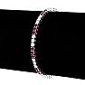 Ruby Bracelet; Ruby Tennis Bracelet; 5 Carat Ruby and Diamond Bracelet In 14 Karat White Gold Image-4