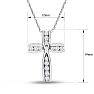 1/4 Carat Diamond Cross Necklace In White Gold, 18 Inches Image-5