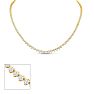 Graduated 5 Carat Diamond Tennis Necklace In 14 Karat Yellow Gold, 16 Inches Image-1