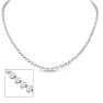 Graduated 5 Carat Diamond Tennis Necklace In 14 Karat White Gold, 17 Inches Image-1
